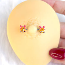 Load image into Gallery viewer, 14G 9/16 Holiday Bell Bling Barbell Nipple Ring Set
