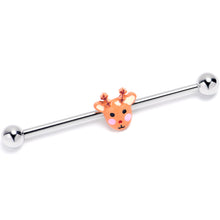 Load image into Gallery viewer, 14G Santa's Reindeer Industrial Barbell 38mm
