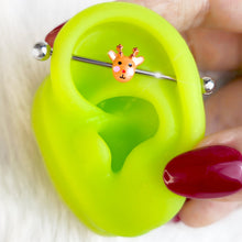 Load image into Gallery viewer, 14G Santa's Reindeer Industrial Barbell 38mm
