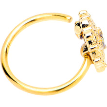 Load image into Gallery viewer, 20G 5/16 Vitrail Gem Gold Tone Blossom Bloom Nose Hoop
