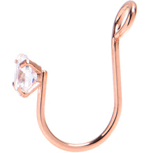 Load image into Gallery viewer, Rose Gold Stainless Steel CZ Clip on Fake Nose Ring
