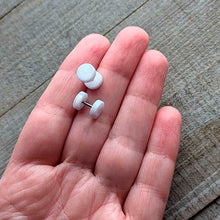 Load image into Gallery viewer, 18G White Shimmer Acrylic Cheater Plug Set
