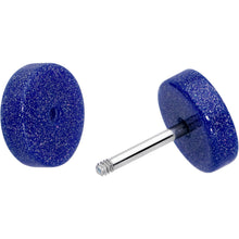 Load image into Gallery viewer, 18G Blue Shimmer Acrylic Cheater Plug Set
