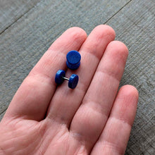 Load image into Gallery viewer, 18G Blue Shimmer Acrylic Cheater Plug Set
