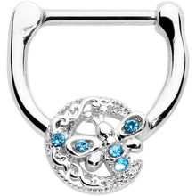 Load image into Gallery viewer, 16G 5/16 Blue Gem Lunar Dragonfly Cartilage Clicker
