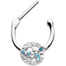 Load image into Gallery viewer, 16G 5/16 Blue Gem Lunar Dragonfly Cartilage Clicker
