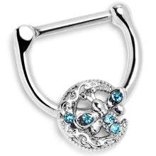 Load image into Gallery viewer, 16G 5/16 Blue Gem Lunar Dragonfly Cartilage Clicker
