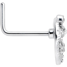 Load image into Gallery viewer, 20G 7mm Clear Gem Lunar Dragonfly L Shape Nose Ring
