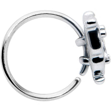 Load image into Gallery viewer, 20G 5/16 Clear Gem Fancy Fab Butterfly Nose Hoop
