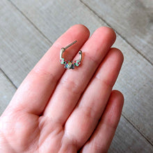 Load image into Gallery viewer, 16G 5/16 Clear CZ Gem Butterfly Love Bug Flower Cartilage Clicker
