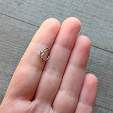 Load image into Gallery viewer, 20G 5/16 Aurora CZ Gem Understated Dragonfly Nose Hoop
