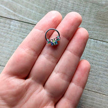 Load image into Gallery viewer, 16G 3/8 Clear CZ Gem Butterfly Love Bug Hinged Segment Ring
