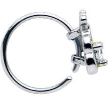 Load image into Gallery viewer, 20G 5/16 Clear CZ Gem Butterfly Love Bug Nose Hoop
