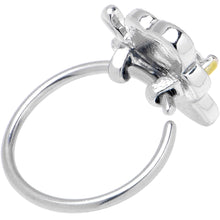 Load image into Gallery viewer, 20G 5/16 Clear CZ Gem Butterfly Love Bug Nose Hoop
