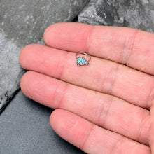 Load image into Gallery viewer, 20G 5/16 Clear Gem Heavenly Heart Angel Wing Blue Nose Hoop
