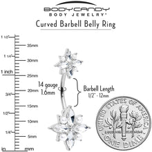 Load image into Gallery viewer, Clear Gem Star Power Double Mount Belly Ring
