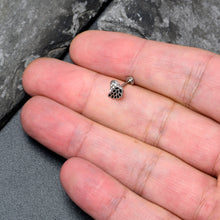 Load image into Gallery viewer, 16G 5/16 Clear Gem Heavenly Heart Angel Wing Black Labret Tragus

