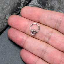 Load image into Gallery viewer, 16G 3/8 Pink Gem Lunar Dragonfly Hinged Segment Ring
