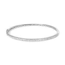 Load image into Gallery viewer, 14K Rose Gold 1.00 Cttw Half Eternity Diamond Bangle Bracelet (G-H Color, SI2-I1 Clarity) - 7" Inches
