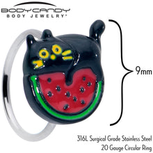 Load image into Gallery viewer, 20G 5/16 Watermelon Cat Love Nose Hoop
