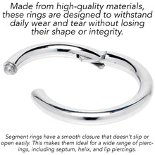 Load image into Gallery viewer, 10G 3/8 316L Surgical Steel Precision Hinged Segment Hoop
