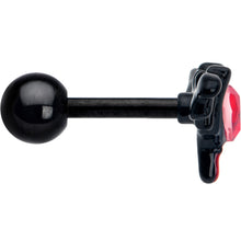 Load image into Gallery viewer, 16G 1/4 Red Gem Black Bleeding Heart Bat Cartilage Tragus Earring
