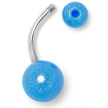 Load image into Gallery viewer, Pastel Shimmer Blue Ends Belly Ring
