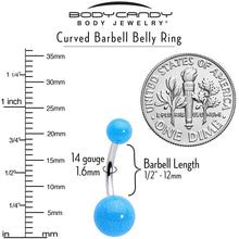 Load image into Gallery viewer, Pastel Shimmer Blue Ends Belly Ring
