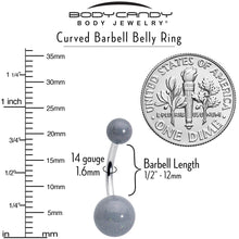 Load image into Gallery viewer, Pastel Shimmer Grey Ends Belly Ring
