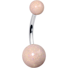 Load image into Gallery viewer, Pastel Shimmer Peach Ends Belly Ring
