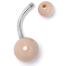 Load image into Gallery viewer, Pastel Shimmer Peach Ends Belly Ring
