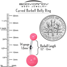 Load image into Gallery viewer, Pastel Shimmer Pink Ends Belly Ring

