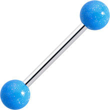 Load image into Gallery viewer, Pastel Shimmer Blue Ends Barbell Tongue Ring

