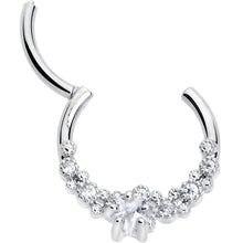Load image into Gallery viewer, 16G 3/8 Clear CZ Gem Starfish Supreme Hinged Segment Ring

