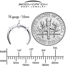 Load image into Gallery viewer, 14G 3/8 Pincher Crescent Taper
