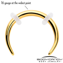 Load image into Gallery viewer, 16G 5/16 Gold Tone Pincher Crescent Taper
