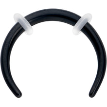 Load image into Gallery viewer, 14G 3/8 Black Pincher Crescent Taper
