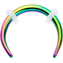 Load image into Gallery viewer, 16G 5/16 Rainbow Pincher Crescent Taper

