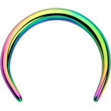 Load image into Gallery viewer, 16G 5/16 Rainbow Pincher Crescent Taper
