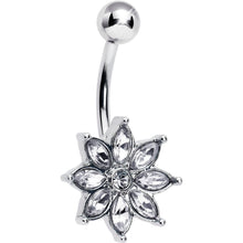 Load image into Gallery viewer, Clear Gem Flower Elegance Bloom Belly Ring
