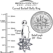 Load image into Gallery viewer, Clear Gem Flower Elegance Bloom Belly Ring
