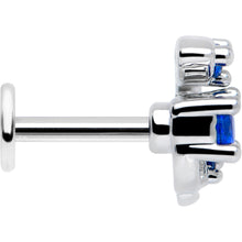 Load image into Gallery viewer, 16G 1/4 Blue Gem Twining Vine Flatback Stud
