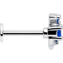 Load image into Gallery viewer, 16G 5/16 Blue Gem Twining Vine Flatback Stud
