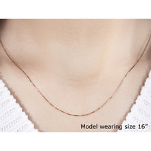 Load image into Gallery viewer, 14k Rose Gold Classic Box Chain 0.4mm
