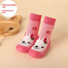 Load image into Gallery viewer, Newborn Baby Boys/Girls Socks With Anti-Slip Soft Rubber Soled Outdoor Foot Socks Animal Carton Floor Booties Socks For Kids
