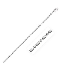 Load image into Gallery viewer, 14k White Gold Diamond-Cut Alternating Bead Chain 1.5mm

