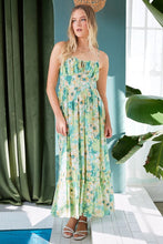 Load image into Gallery viewer, New Summer  Floral Smocked Back Ruffled Hem Maxi Cami Dress – Bohemian Elegance, Feminine, Flowy, Comfortable, Effortlessly Chic
