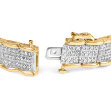 Load image into Gallery viewer, 10K Yellow Gold 5.00 Cttw Round-Cut Diamond Link 7" Bracelet (J-K Color, I1-I2 Clarity)
