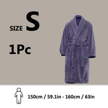 Load image into Gallery viewer, Unisex Extra Warm Coral Fleece Bathrobe Mens and Women Adult Robes for Your Bathroom Bath Towel Bedroom Shawl Collar Robes, Valentines gift for lovers
