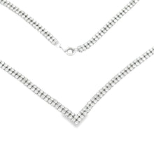 Load image into Gallery viewer, 7.00ct Diamond Tennis Necklace 14KT White Gold
